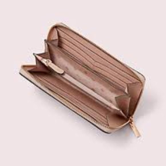 KATE SPADE LARGE CONTINENTAL WALLET FROSTY BLACK - Picture 6 of 7